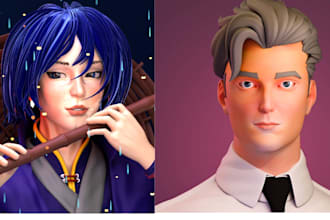 create a stylized 3d character model