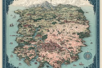 draw a custom illustrated map of any country, city or place