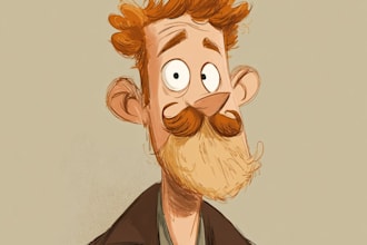 create a cartoon drawing of your picture