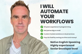 automate a business workflow for you message me to discuss