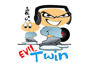 design mascot cartoon evil twin logo