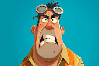 create a cartoon drawing of your picture