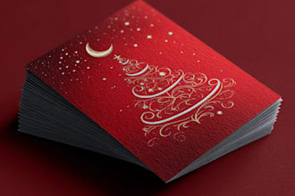 create a colorful illustrated card for holidays