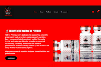 design peptide store peptide website