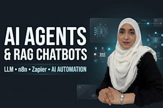 build ai agent, chatbot with rag and llm, automate workflow using n8n, zapier