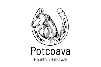 design glamorous horseback riding center logo