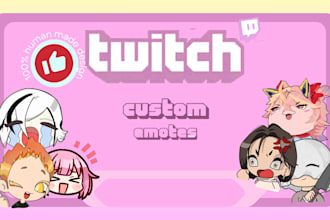 cute and attractive emotes and sub badges for gamers