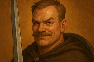 create pathfinder 2e or dnd character build, back and portrait