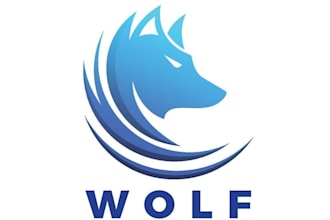 design colorful animal wolf mascot fox logo