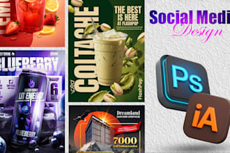 design social media post and youtube thumbnails