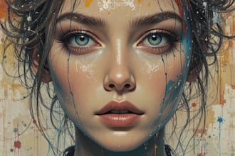 draw or paint artistic portrait of you