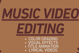 do professionally music video editing