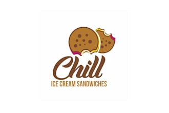 make high definition logo for chill ice cream sandwiches