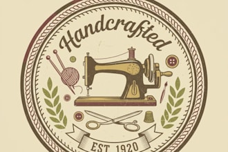 design a vintage crafting logo