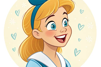 portrait into a disney style cartoon