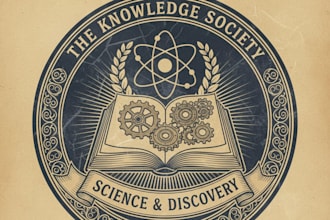 design a vintage science logo