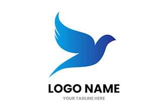 design retro bird emblem dove logo
