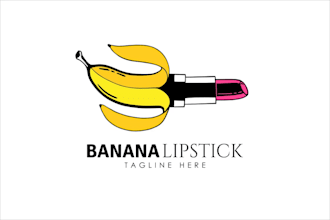 make creative makeup artist arrow lipstick logo design
