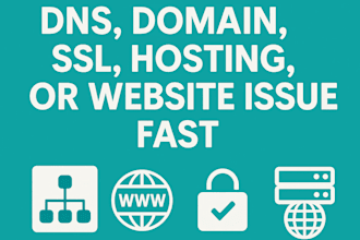 fix dns, domain, ssl, hosting, or website issues fast