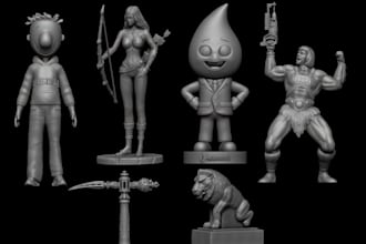 create 3d sculpts, characters, and statues for 3d printing