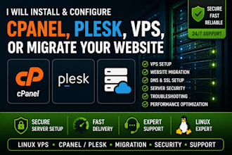 install and configure cpanel or plesk on your vps