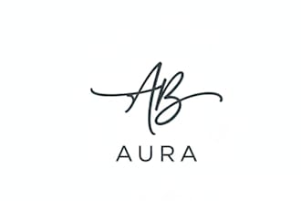 do luxury signature logo photography or watermark design