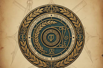design a vintage golden ratio logo
