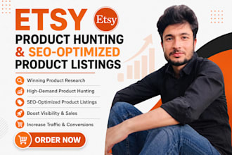 do etsy product research and SEO optimized listings