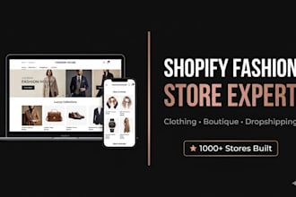 design a shopify fashion store or clothing brand website