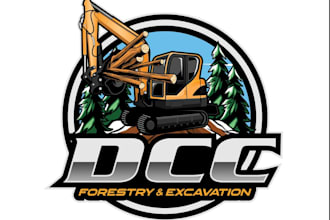 design wonderful excavator logo