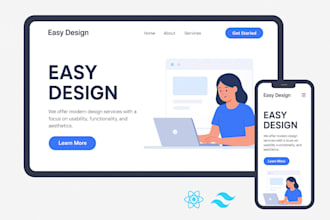 develop responsive react UI with HTML, CSS, js