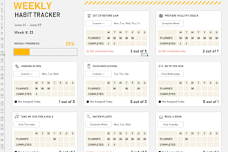 design a user friendly excel tracker template