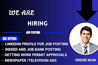 post jobs on linkedin, job bank, indeed to hire and recruit foreign workers