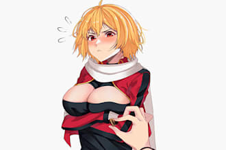 draw nsfw anime art, fan art, illustration, character art