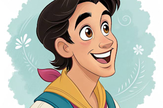portrait into a disney style cartoon