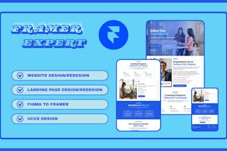 design framer website, framer landing page, figma to framer