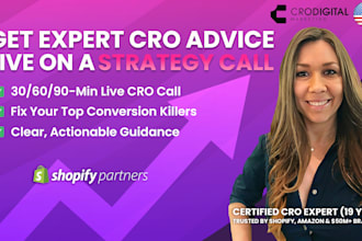 be your cro expert for a strategy call to boost conversions