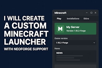 create a custom minecraft launcher with neoforge support