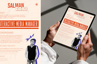 design a creative resume and CV that stands out visually