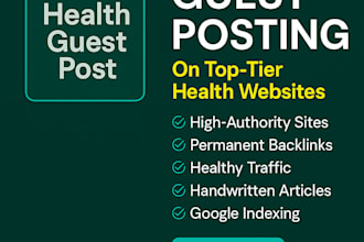 publish your article on high authority health and wellness websites