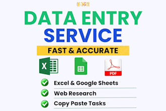 do accurate data entry  web research and typing job