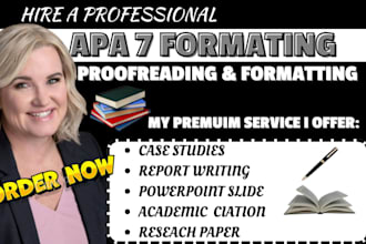 proofread and format essays, reports, and research in apa 7