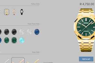 setup 2d 3d watch configurator on zepto, kickflip, and zakeke shopify pod store