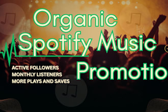 do organic spotify promotion to boost monthly listeners