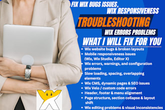 fix wix bugs issues,wix responsiveness wix errors problems any troubleshoot
