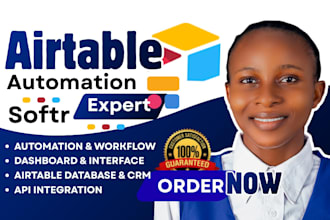 setup airtable database automation, airtable crm interface, softr webapp expert