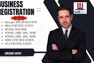 do business certification for you wosb, mbe, mosb, edwosb, register sam gov, 8a
