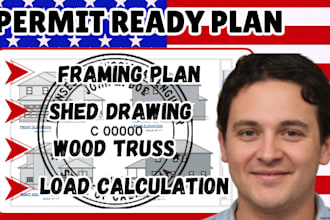 do permit drawing for shed, site, framing plan, garage, wood truss, pergola plan