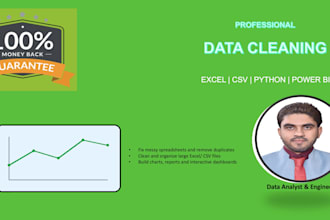 clean, analyze and visualize your excel or CSV data