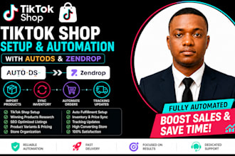 setup tiktok shop product listing via autods zendrop automation fulfillment